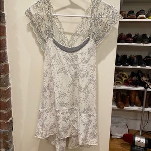Beautiful free people lace detailed white shirt
